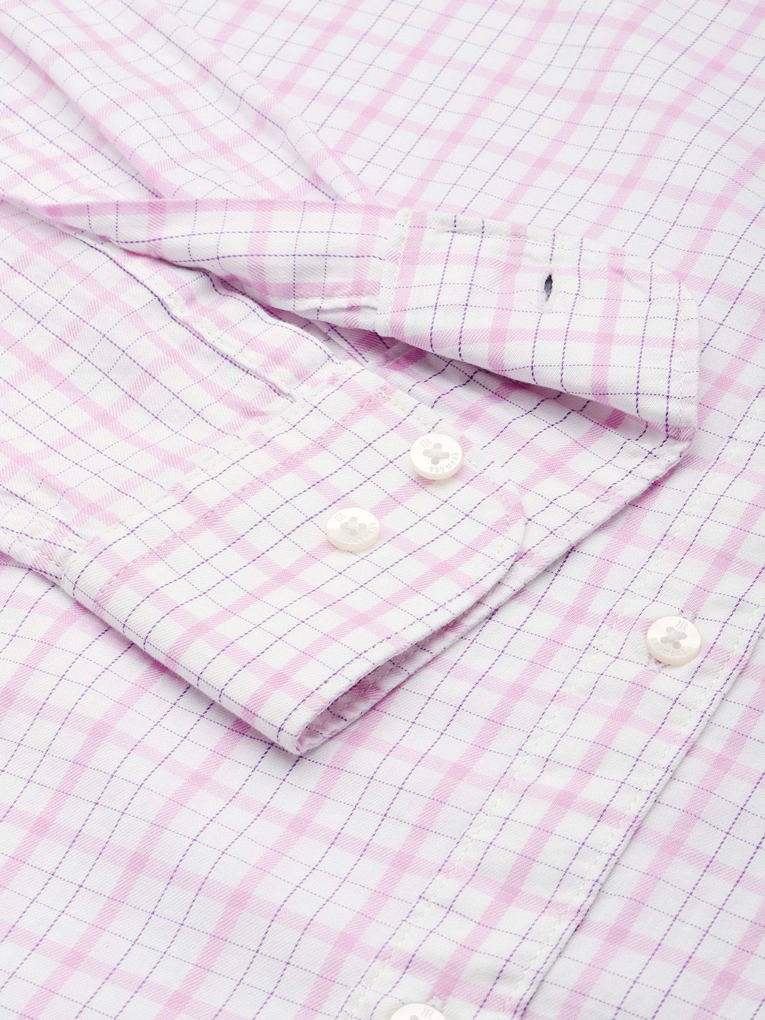 Raymond Pure Cotton Slim Fit Checked Casual Shirt