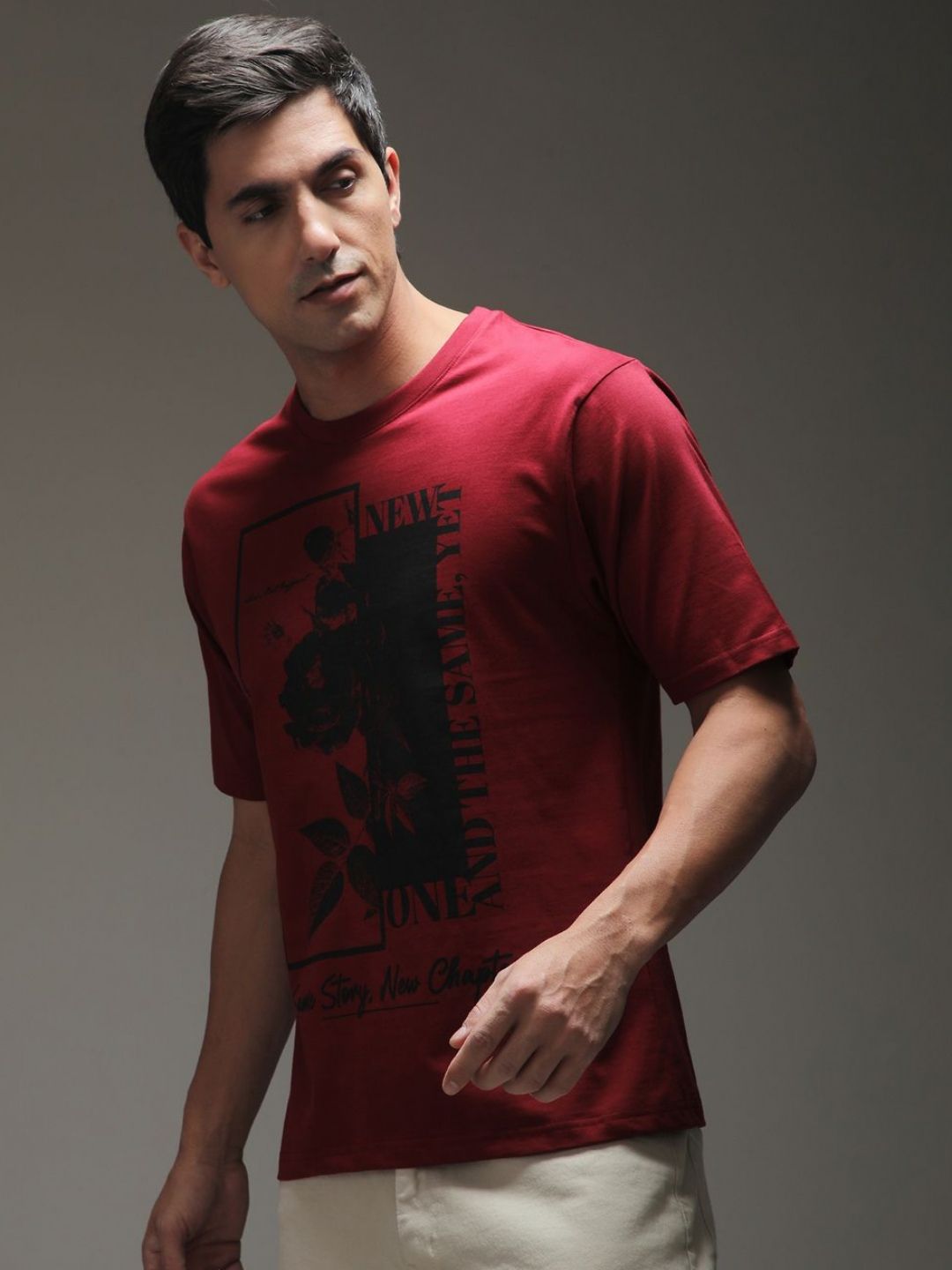 Difference of Opinion Men Graphic Printed Round Neck Cotton T-shirt