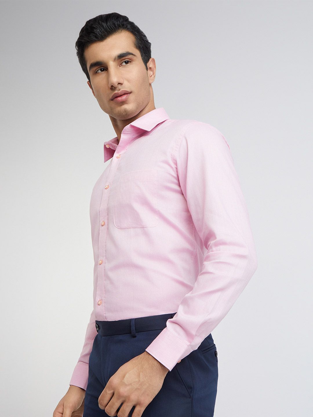 Raymond Pure Cotton Slim Fit Opaque Formal Shirt