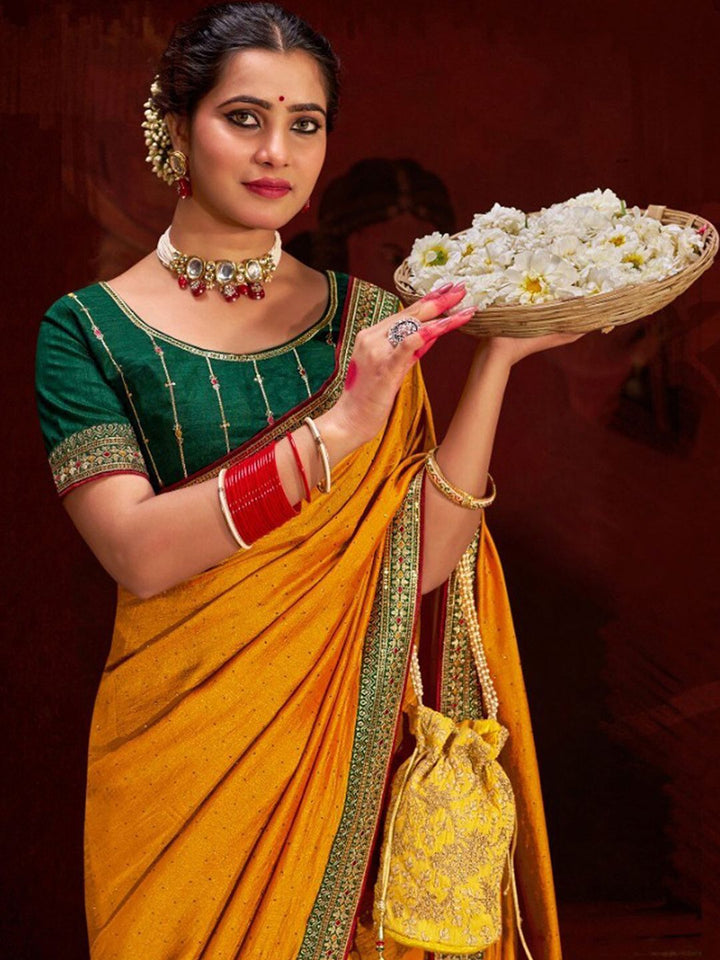 Saree mall Embellished Beads and Stones Silk Blend Sarees