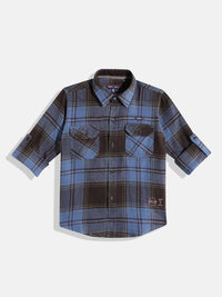 Monte Carlo Boys Tartan Checked Casual Smart Fit Shirt