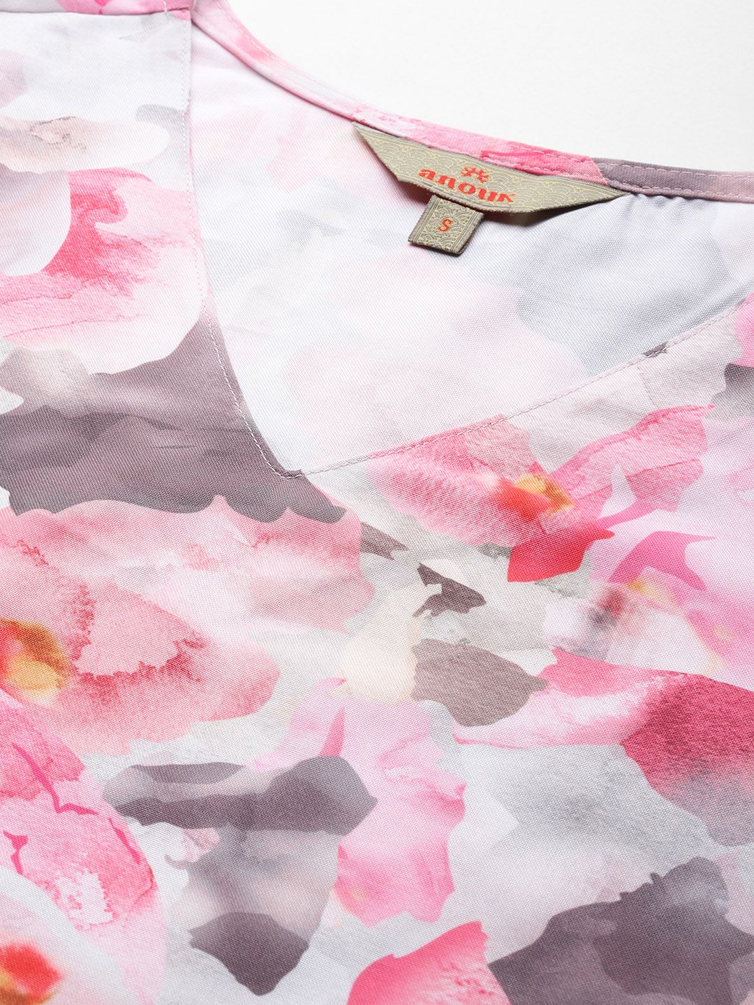 Anouk Floral Printed Floral Straight Kurta