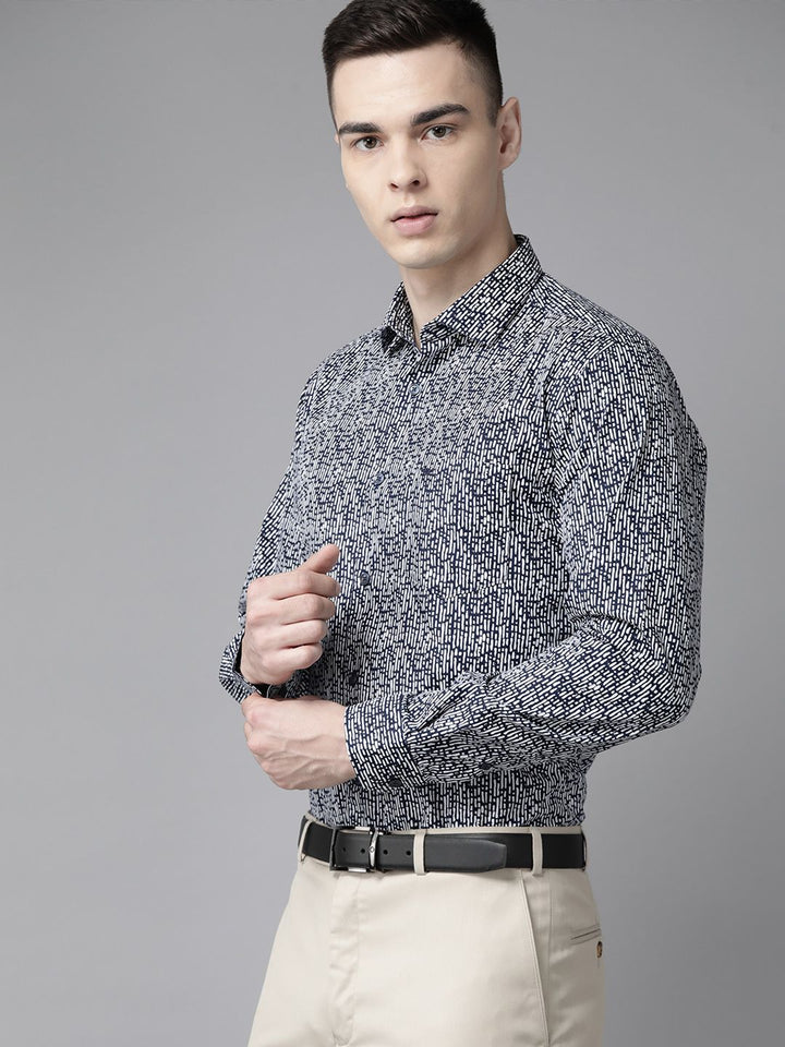 Park Avenue Men Pure Cotton Slim Fit Printed Formal Shirt