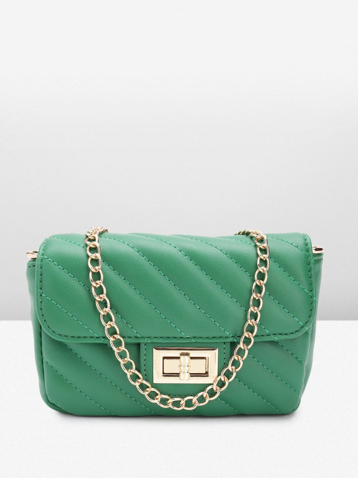Lino Perros Structured Sling Bag with Quilted Detail