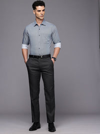 Raymond Slim Fit Geometric Printed Pure Cotton Formal Shirt