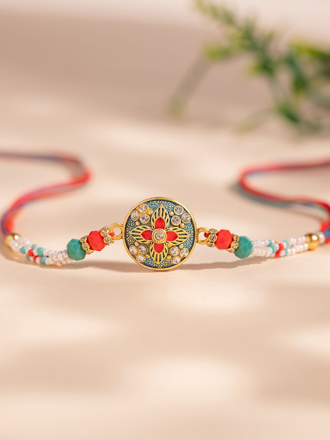 Voylla Vibrant Floral Designer Thread Rakhi