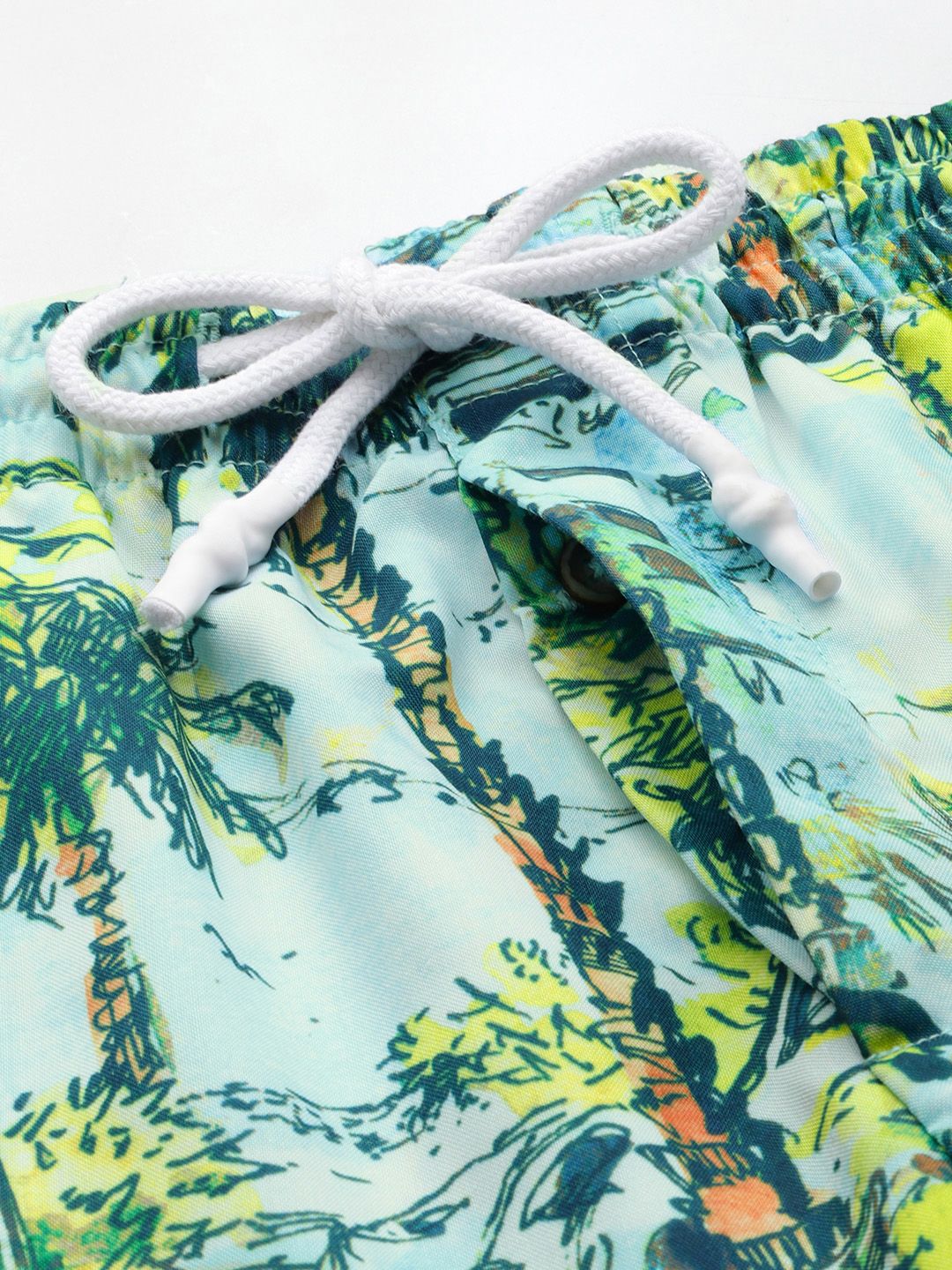 The Indian Garage Co Men Tropical Printed Short with Shirt
