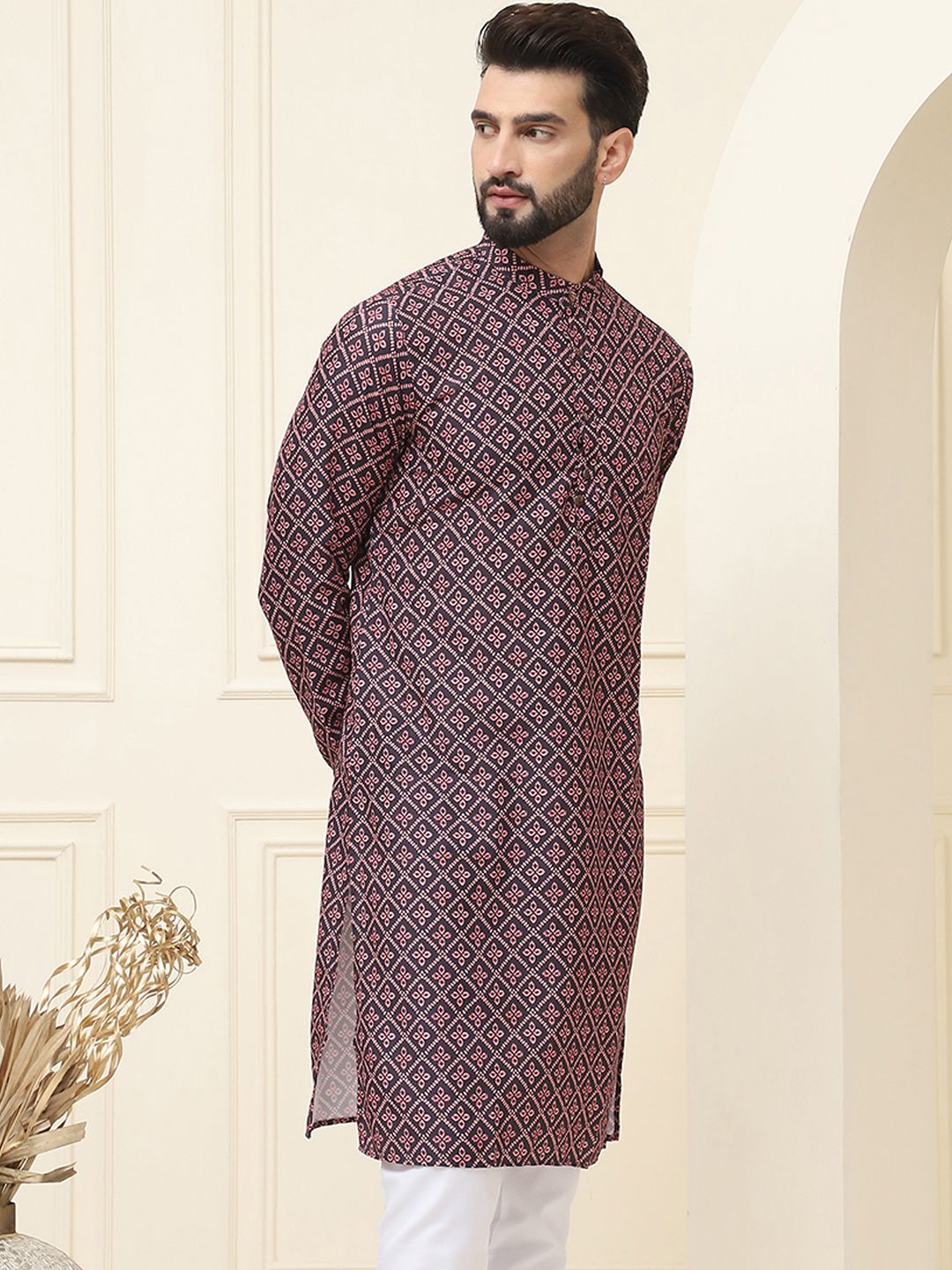 SOJANYA Motif Etnik Printed Pure Cotton Kurta
