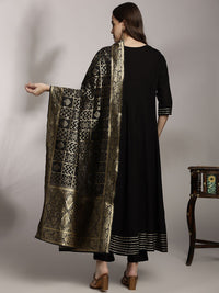 Anouk Women Ethnic Motifs Embroidered Kurta with Trousers & Dupatta