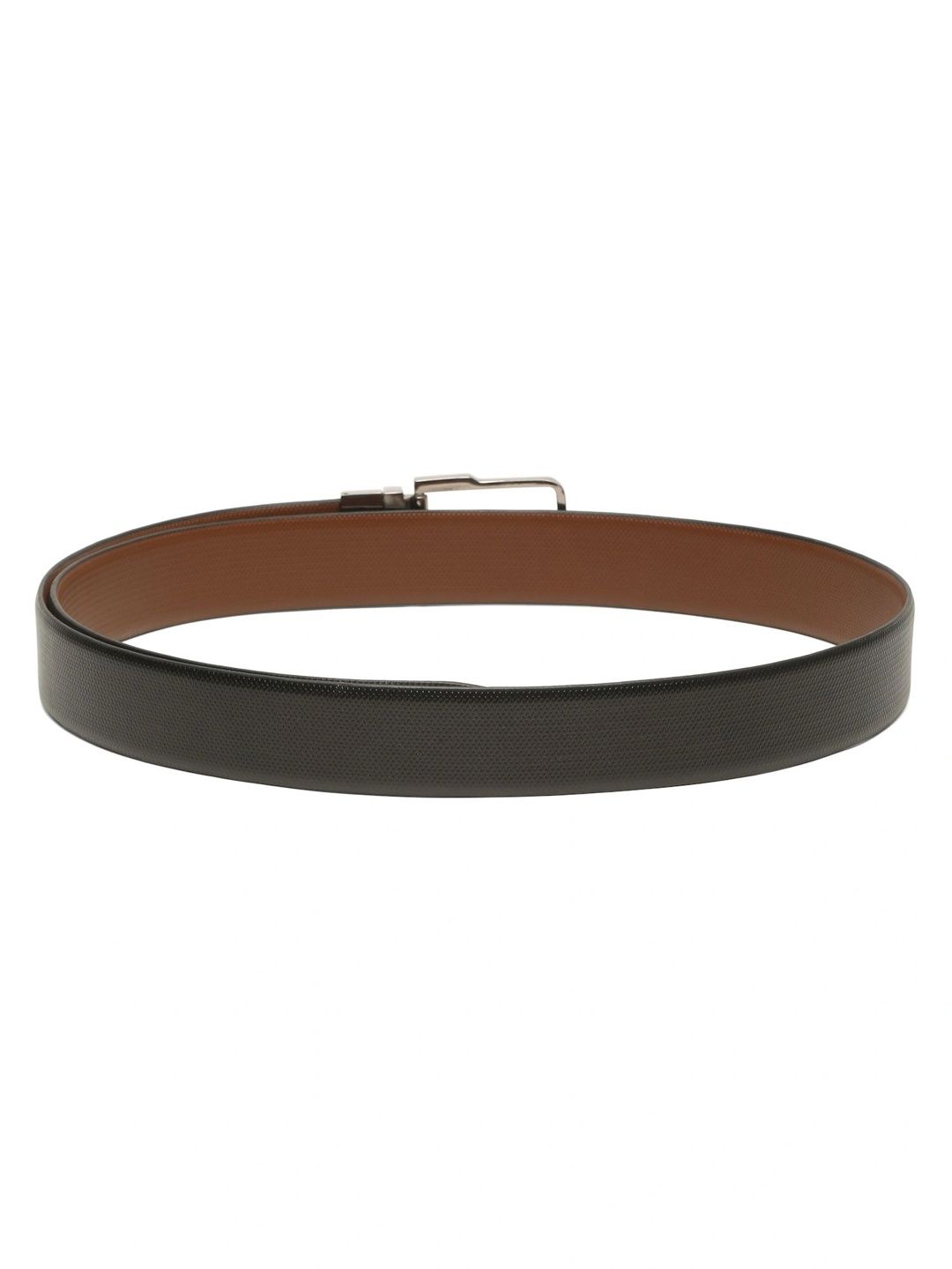 Teakwood Leathers Men Textured Leather Reversible Belt