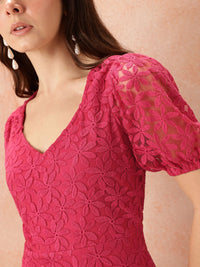 all about you Floral Lace A-Line Midi Dress