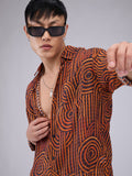 VASTRADO Men Classic Slim Fit Opaque Printed Casual Shirt