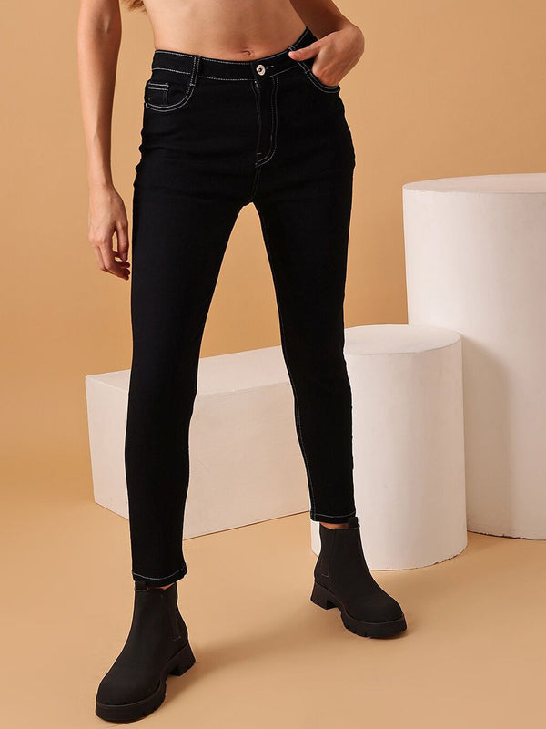 STREET 9 BASICS Women Narrow Slim Fit Clean Look Stretchable Jeans