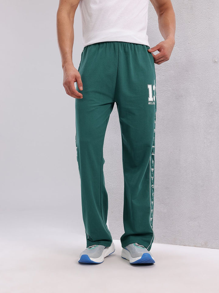 HRX by Hrithik Roshan Men Typography Detail Mid-Rise Relaxed Fit Lifestyle Track Pants