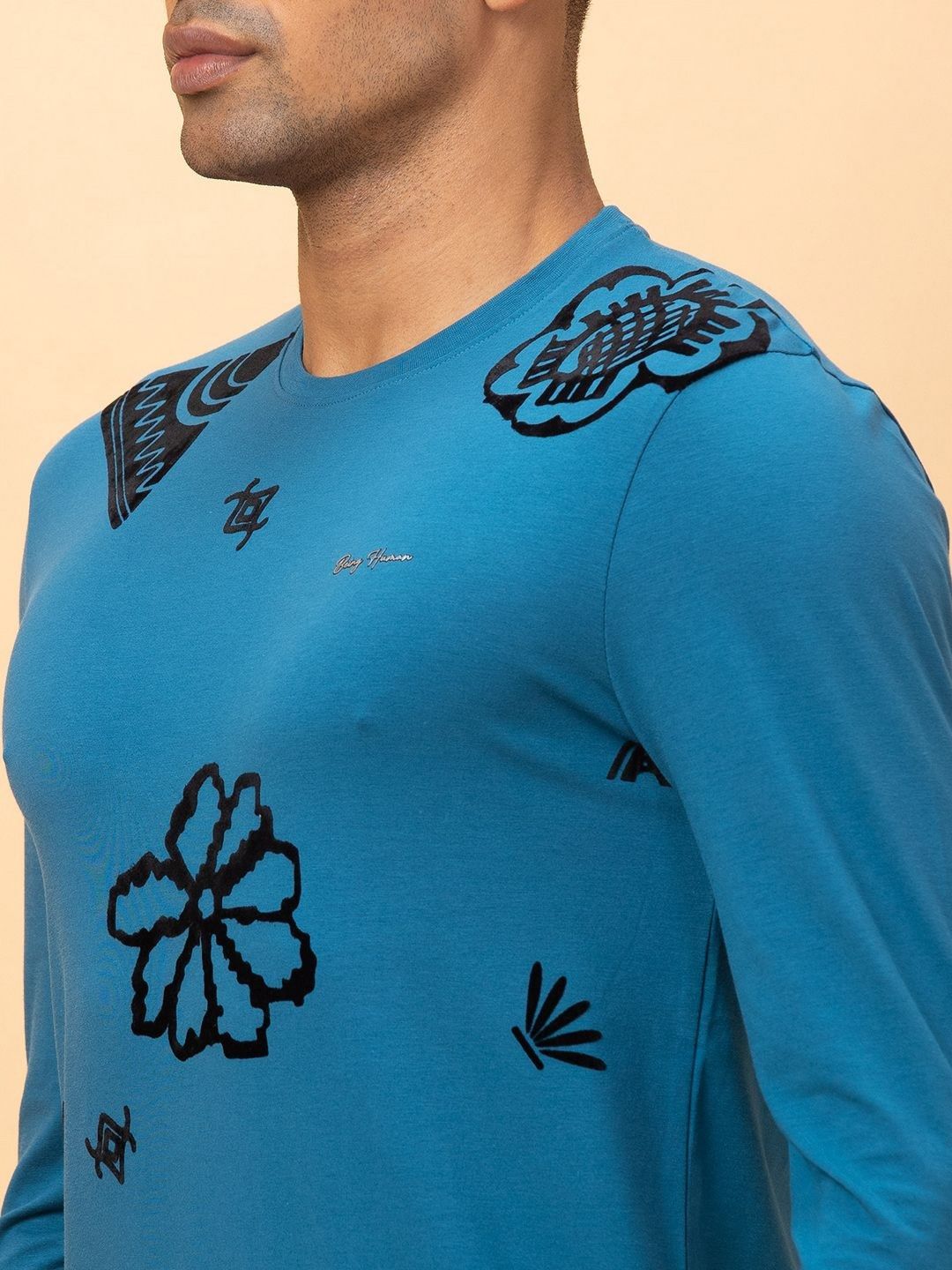 Being Human Men Printed Applique T-shirt