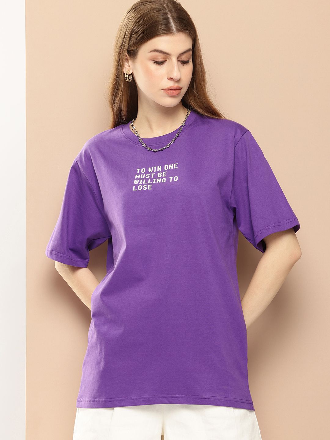 Difference of Opinion Printed Oversized Pure Cotton T-shirt