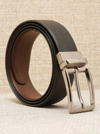 Teakwood Leathers Men Textured Leather Reversible Belt