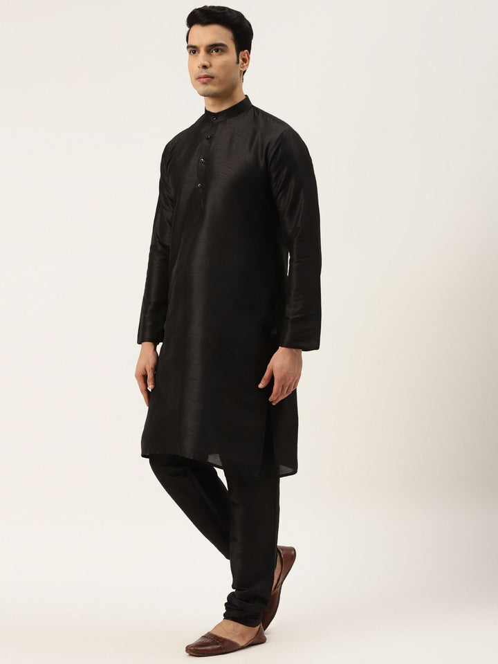 SOJANYA Kurta Hitam & Putih Lelaki dengan Churidar