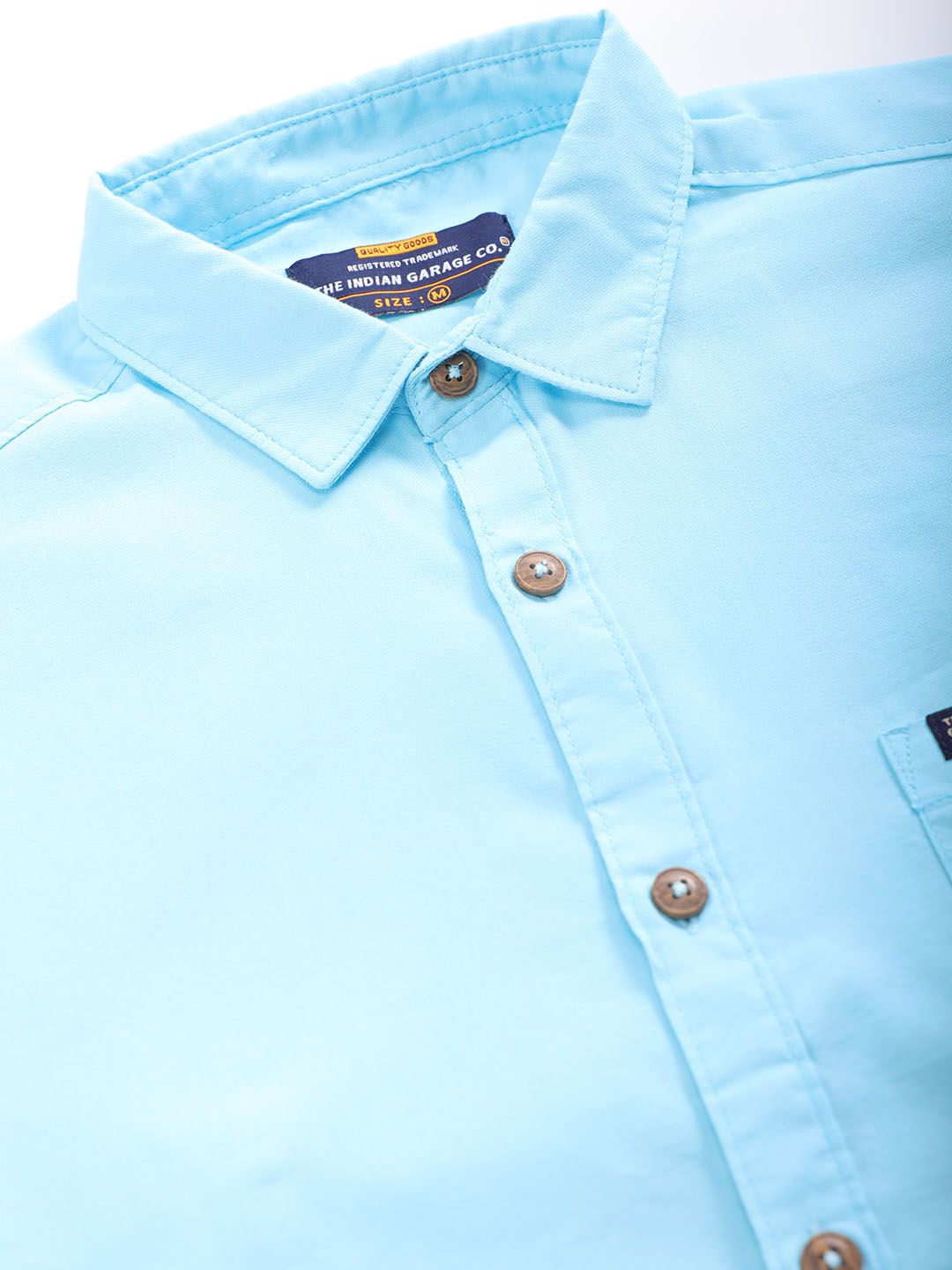 The Indian Garage Co Men Slim Fit Back Printed Casual Shirt