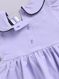 Moms Love Infant Girls Peter Pan Collar Puff Sleeve Fit & Flare Dress