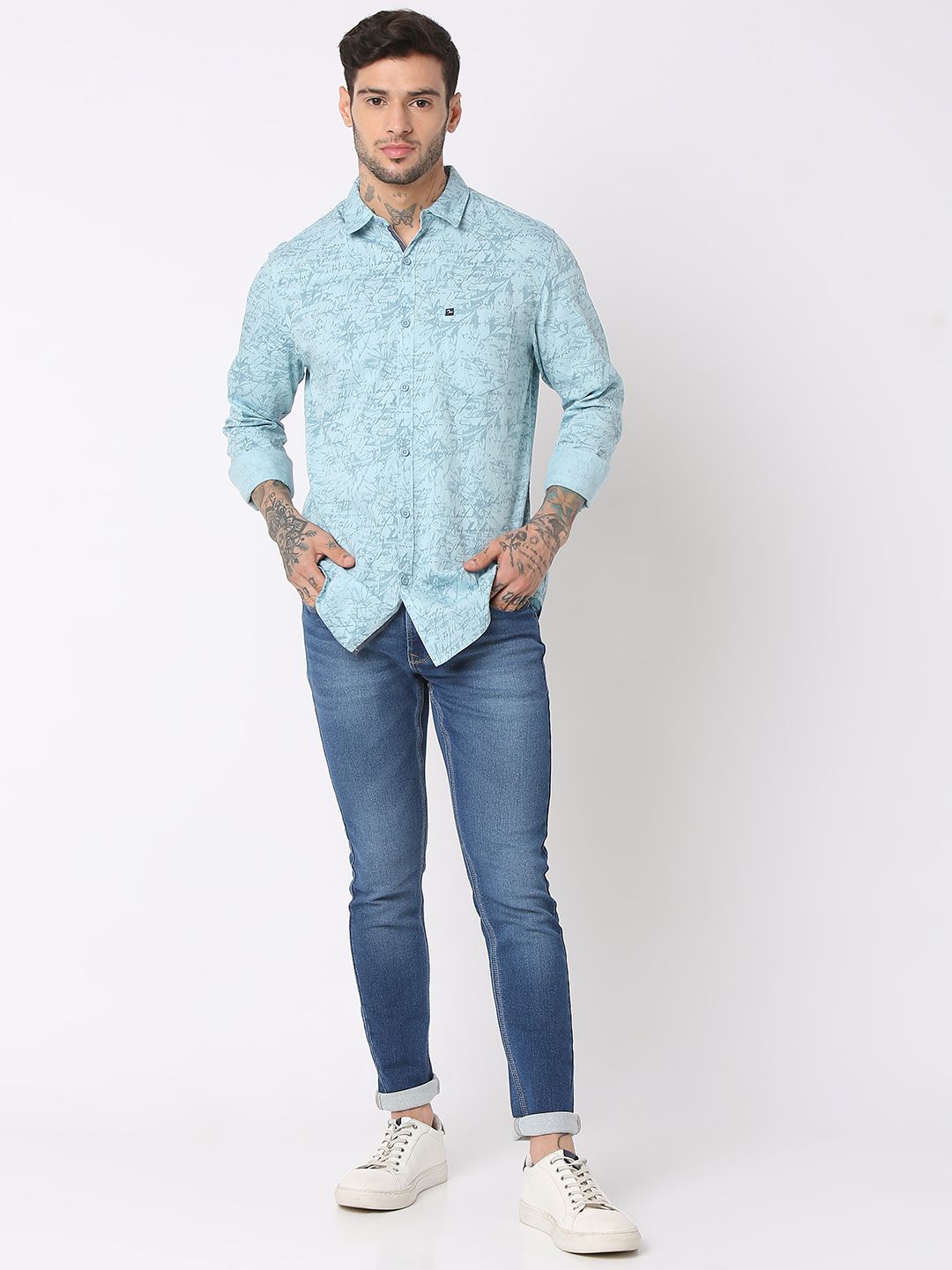SPYKAR Men Super Skinny Fit Low-Rise Light Fade Stretchable Jeans