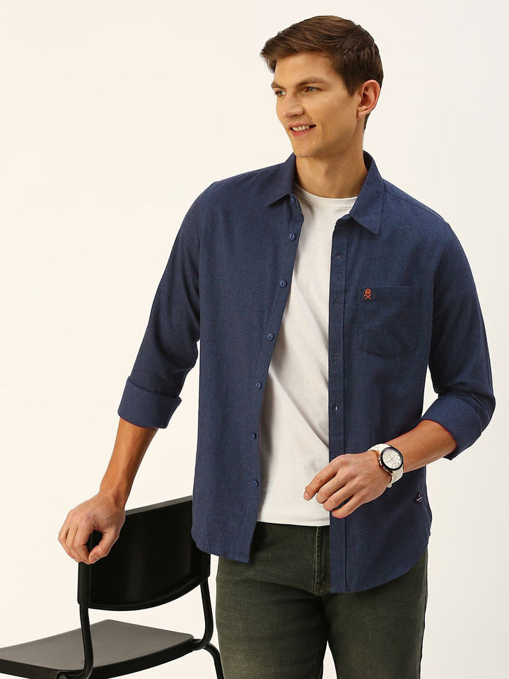 Thomas Scott Men Classic Slim Fit Flannel Casual Shirt