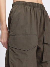 DressBerry Women Everyday Rebel Ruched Tie-Ups Cargo-Style Track Pants