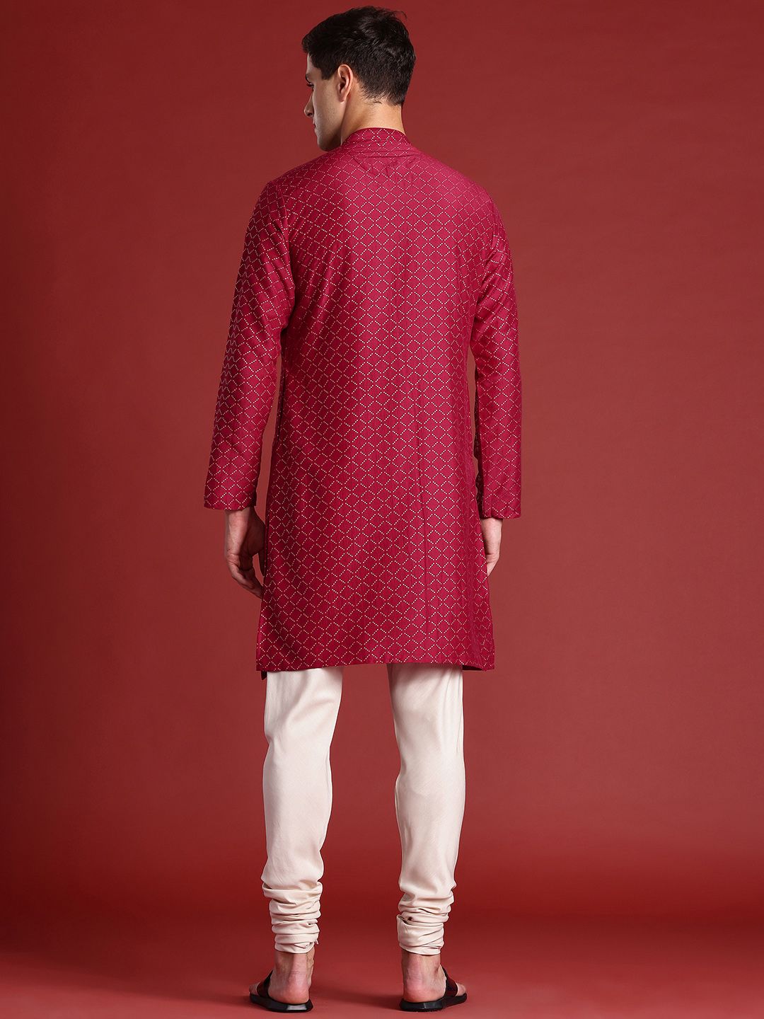 Anouk Men Printed Regular Kurta with Churidar