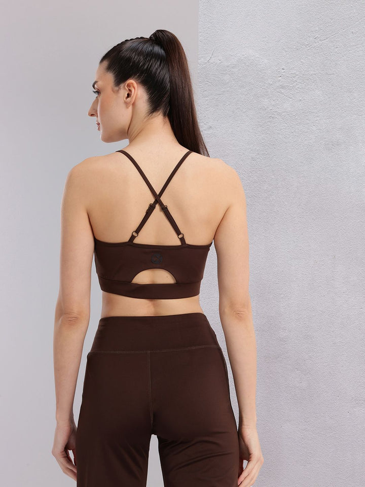HRX by Hrithik Roshan Styled Back Full Coverage Lightly Padded Yoga Bra KY103_03_A