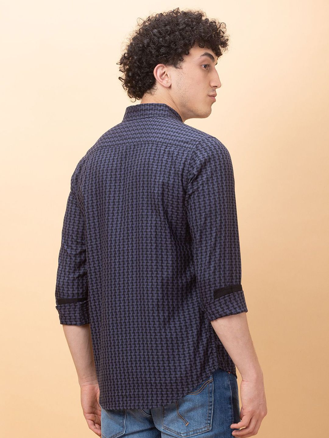 Being Human Men Slim Fit Opaque Printed Casual Shirt