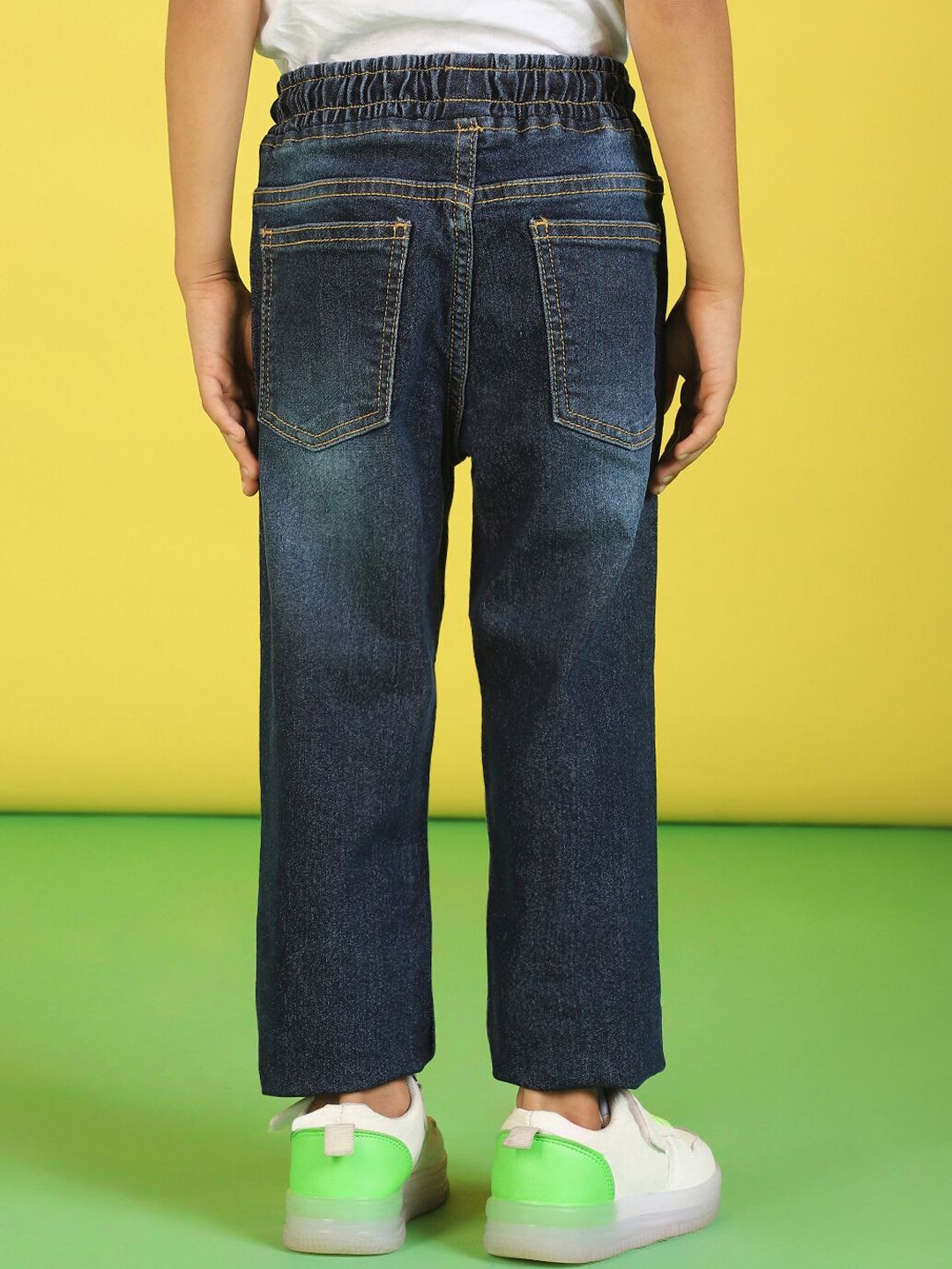 Nauti Nati Boys Jean Low Distress Light Fade Applique Stretchable Jeans