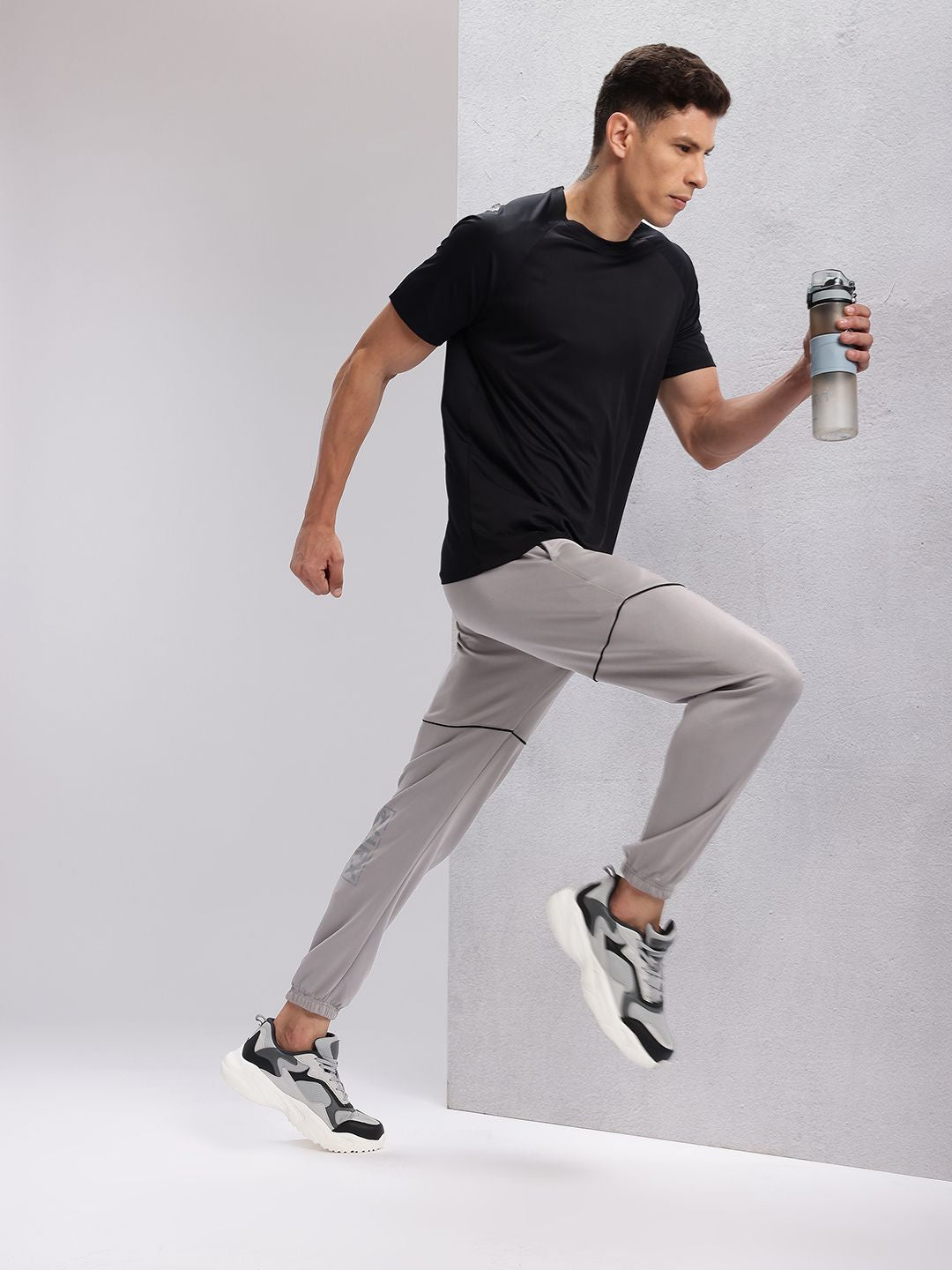 HRX by Hrithik Roshan Men Brand Logo Printed Rapid-Dry Running Joggers