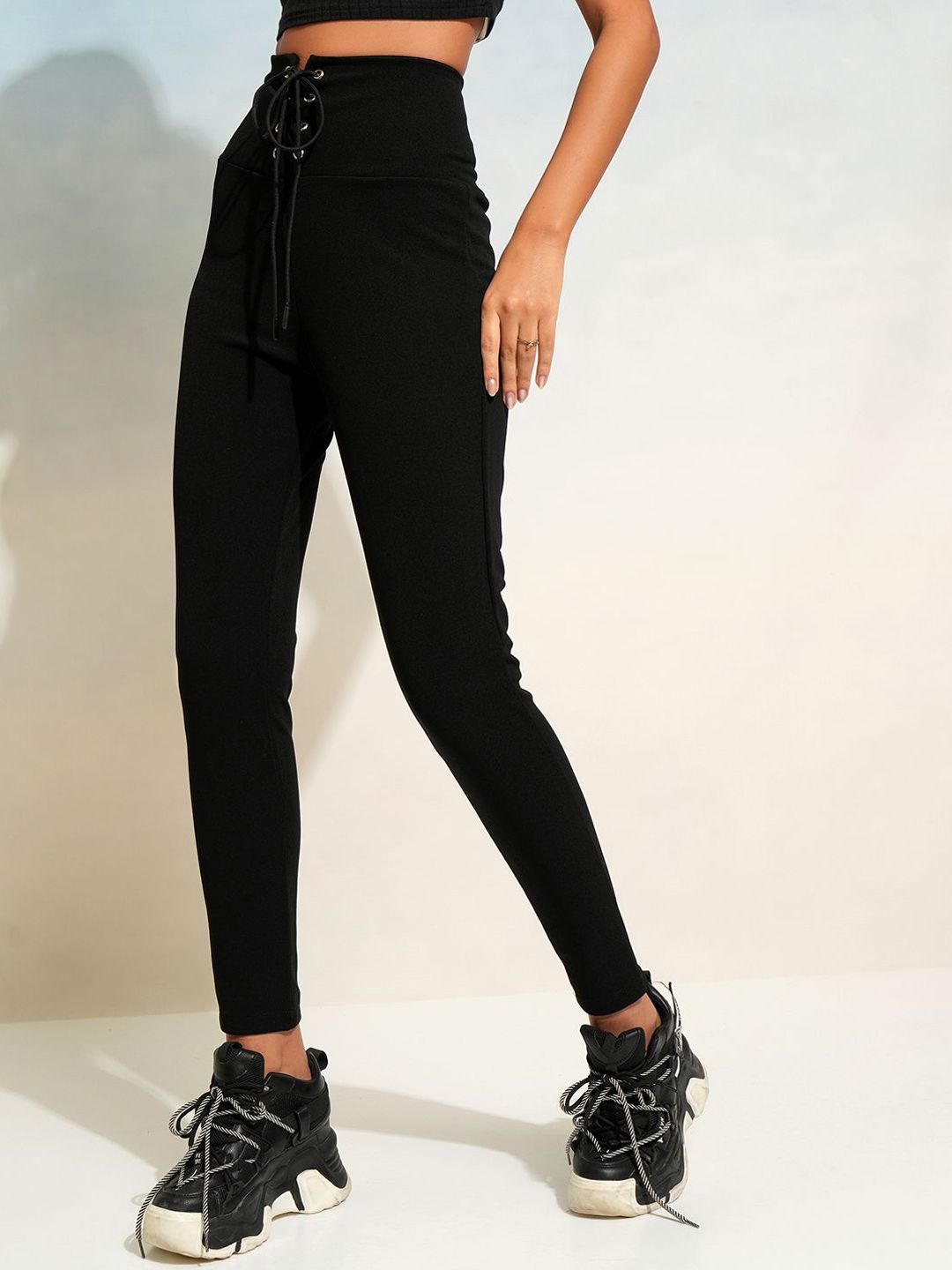 Tokyo Talkies Women Skinny Fit High-Rise Trousers