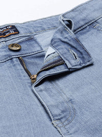 The Indian Garage Co Men Blue Slim Fit Light Fade Stretchable Jeans