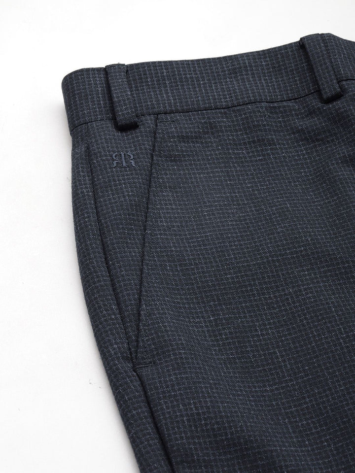 Raymond Men Checked Slim Fit Formal Trousers