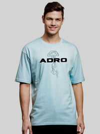 ADRO Men Graphic Printed Drop-Shoulder Sleeves Cotton Oversized T-shirt