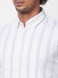 SPYKAR Vertical Striped Cotton Shirt