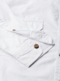 HIGHLANDER Men White Slim Fit Solid Casual Shirt
