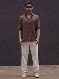 Powerlook India Slim Striped Spread Collar Shirt