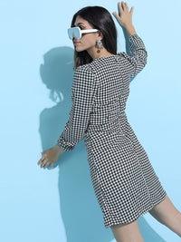 CHIC BY TOKYO TALKIES Women Stylish Black Geometric Dress