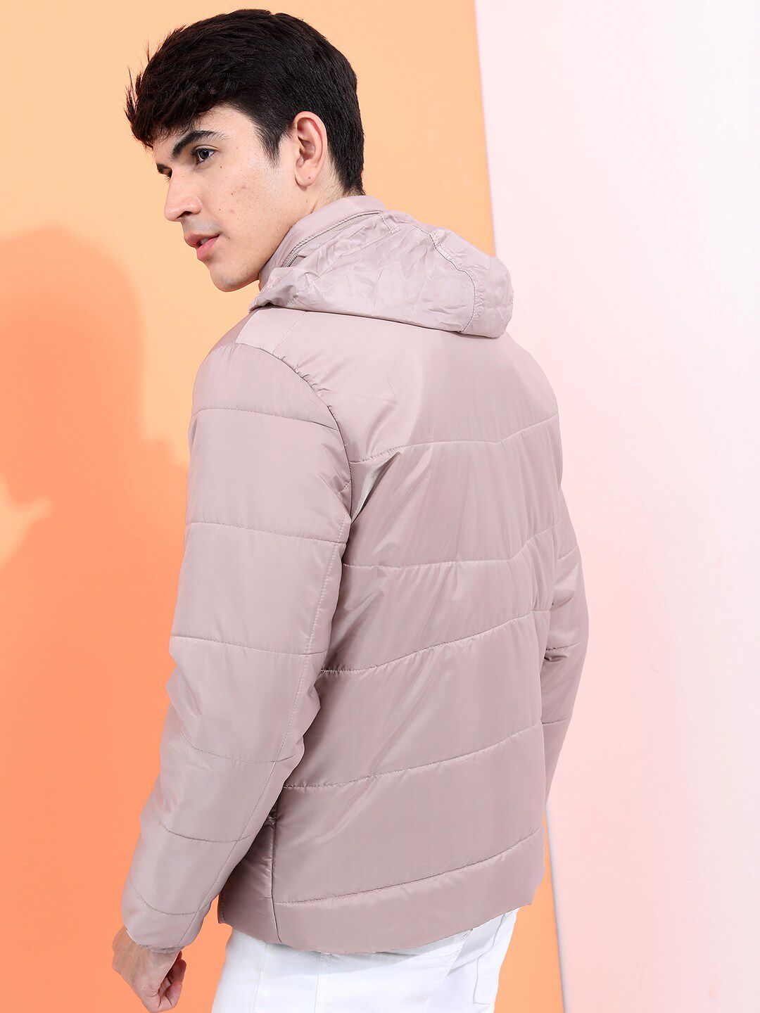 HIGHLANDER Men Mauve Quilted Jacket
