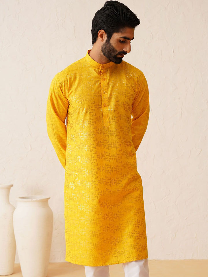 SOJANYA Mandarin Collar Regular Pure Cotton Kurta with Churidar