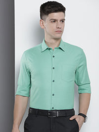 The Indian Garage Co. X Luxe Men Solid Slim Fit Opaque Formal Shirt