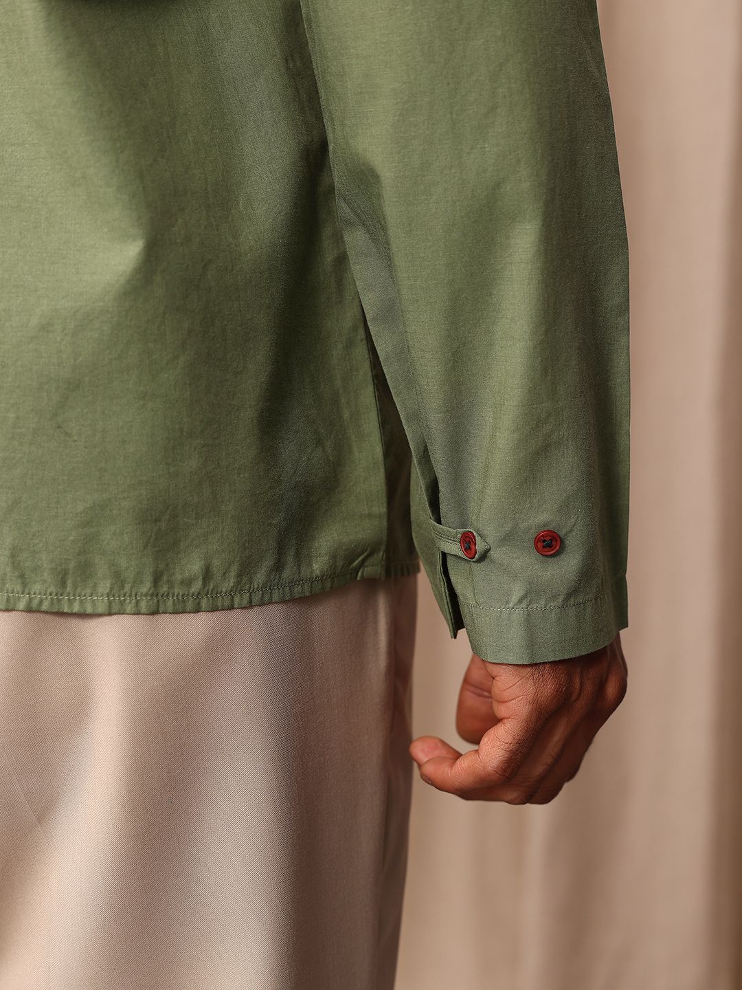 Mr Bowerbird Drop-Shoulder Sleeves Liberal Fit Casual Shirt