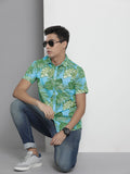 The Indian Garage Co Men Slim Fit Floral Print Resortwear Shirt