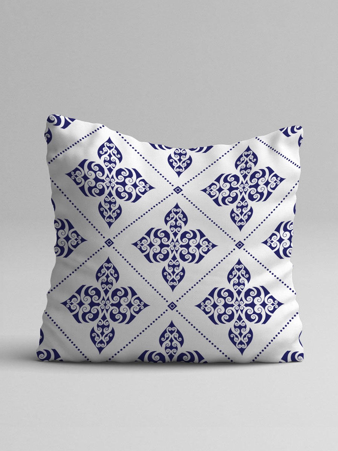 STITCHNEST Set of 5 Blue & White Ethnic Motifs Square Cushion Covers