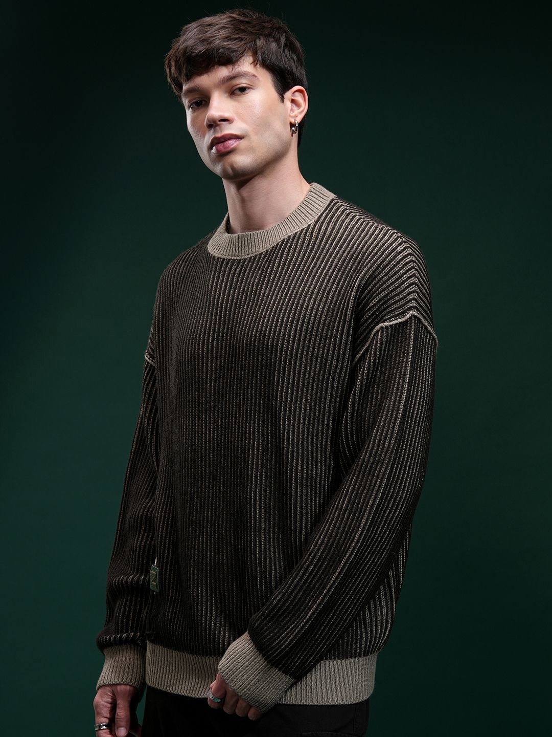 Lelaki Highlander Sweater Leher Bulat