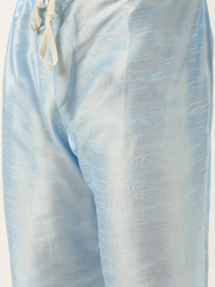 SOJANYA Kurta Biru Lelaki dengan Jaket Churidar & Nehru