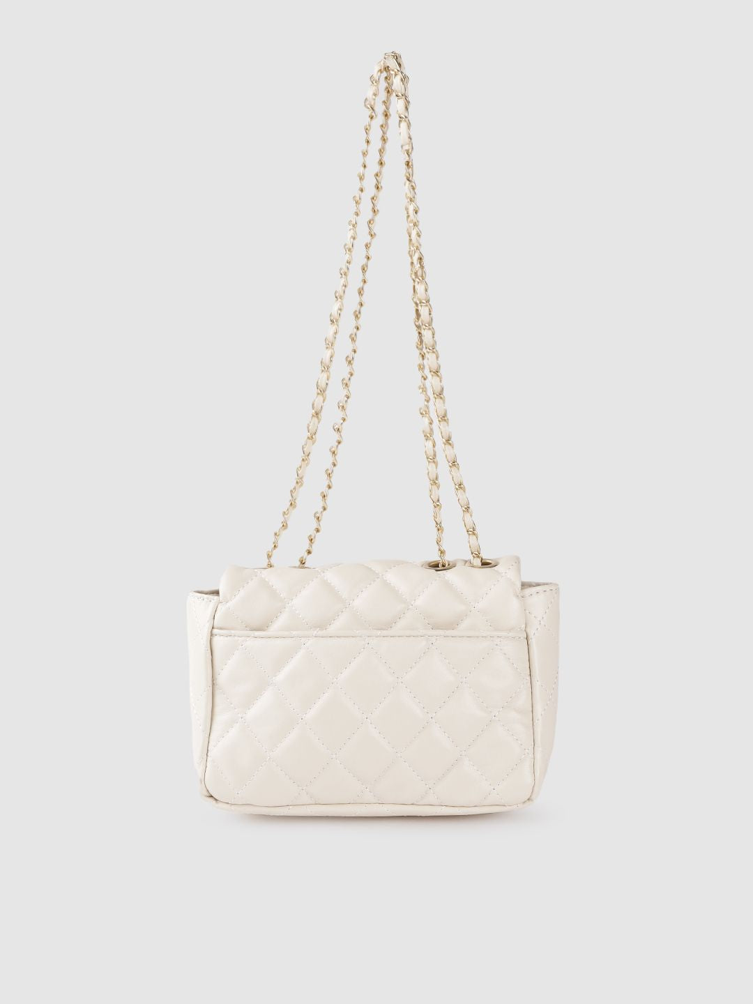 Lino Perros Off White Quilted Shoulder Bag