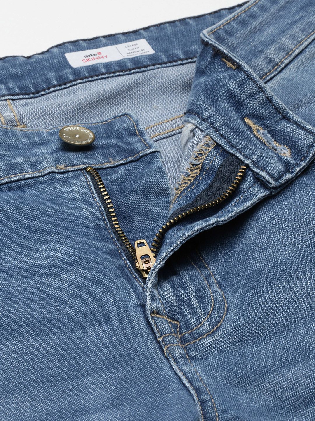 SPYKAR Men Skinny Fit Low-Rise Heavy Fade Stretchable Jeans